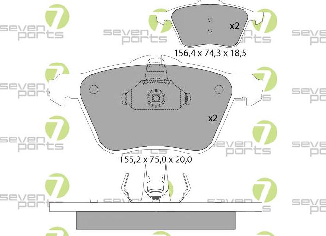 7 SEVEN PARTS SVP27610 - Brake Pad Set, disc brake car-mod.net