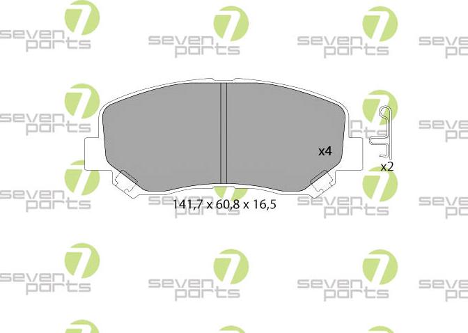 7 SEVEN PARTS SVP27870 - Brake Pad Set, disc brake car-mod.net