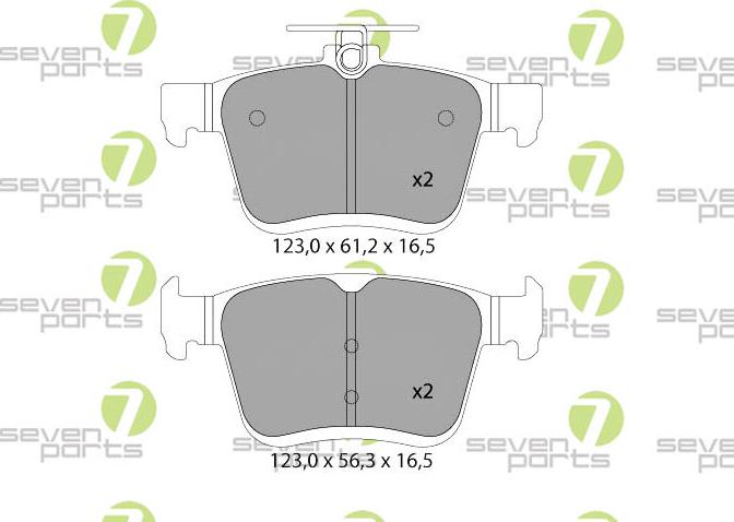 7 SEVEN PARTS SVP27390 - Brake Pad Set, disc brake car-mod.net