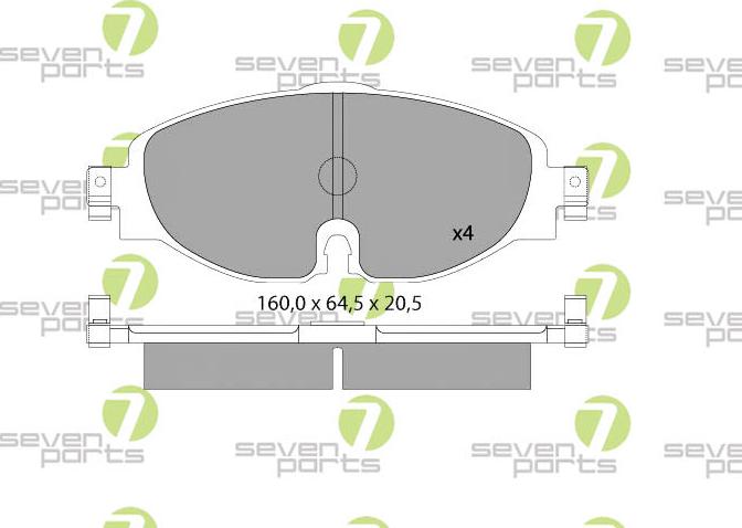 7 SEVEN PARTS SVP27350 - Brake Pad Set, disc brake car-mod.net