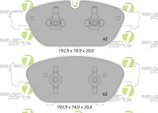 7 SEVEN PARTS SVP27330 - Brake Pad Set, disc brake car-mod.net