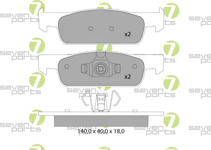 7 SEVEN PARTS SVP27280 - Brake Pad Set, disc brake car-mod.net