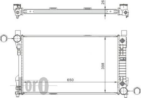 ABAKUS 054-017-0011 - Radiator, engine cooling car-mod.net