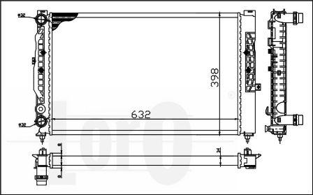 ABAKUS 053-017-0057 - Radiator, engine cooling car-mod.net