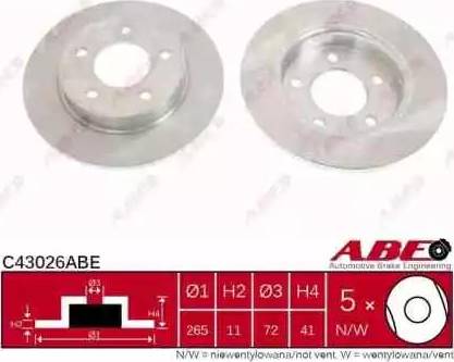 ABE C43026ABE - Brake Disc car-mod.net