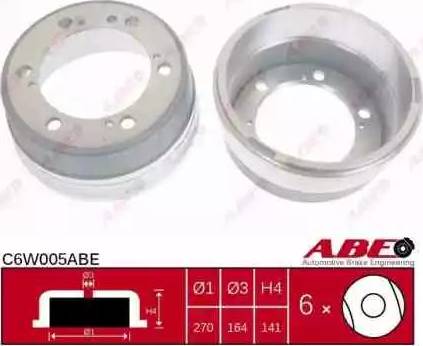 ABE C6W005ABE - Brake Drum car-mod.net