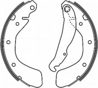 ABE C0X008ABE - Drum Brake Shoe Set car-mod.net