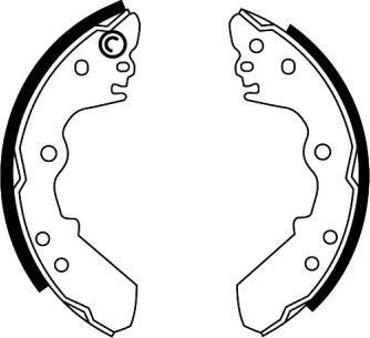 ABE C0X011ABE - Drum Brake Shoe Set car-mod.net