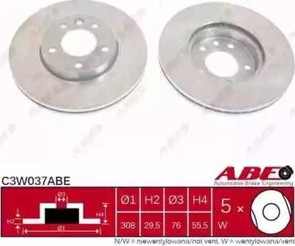 ABE C3W037ABE - Brake Disc car-mod.net