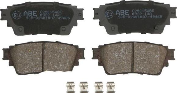 ABE C25015ABE - Brake Pad Set, disc brake car-mod.net