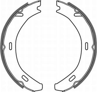 ABE CRM002ABE - Brake Shoe Set, parking brake car-mod.net