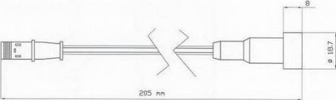ABEX FAI205 - Warning Contact, brake pad wear car-mod.net