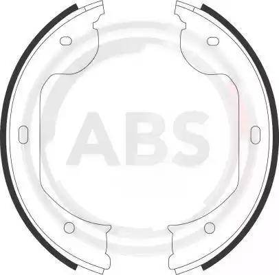 A.B.S. 9108 - Brake Shoe Set, parking brake car-mod.net