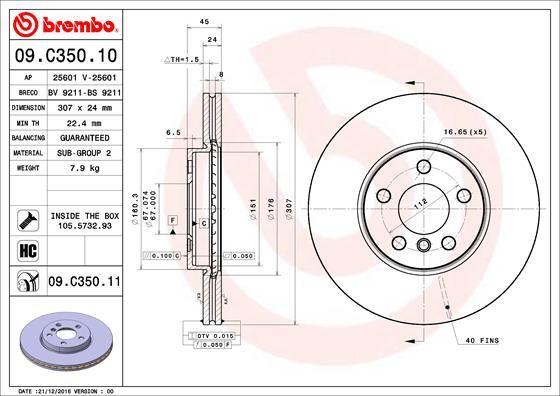 A.B.S. 09.C350.11 - Brake Disc car-mod.net