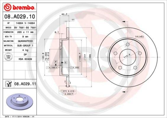 A.B.S. 08.A029.11 - Brake Disc car-mod.net