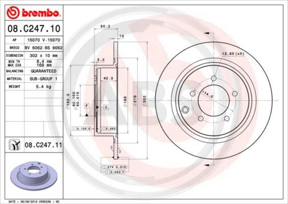 A.B.S. 08.C247.11 - Brake Disc car-mod.net