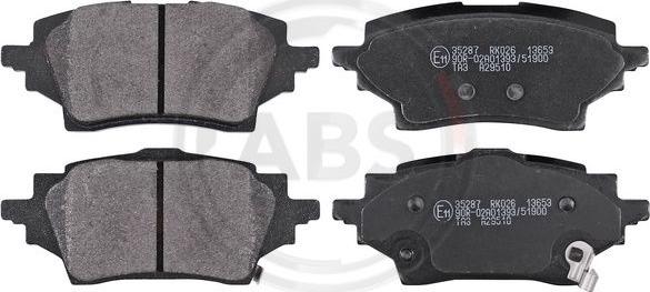 A.B.S. 35287 - Brake Pad Set, disc brake car-mod.net