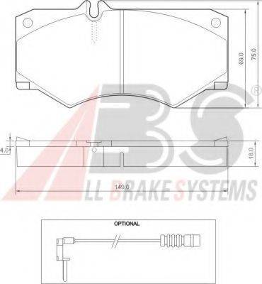 A.B.S. 36490 OE - Brake Pad Set, disc brake car-mod.net