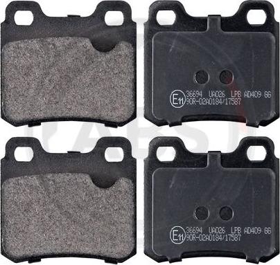 A.B.S. 36694 - Brake Pad Set, disc brake car-mod.net