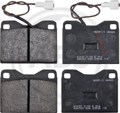 A.B.S. 36091/1 - Brake Pad Set, disc brake car-mod.net