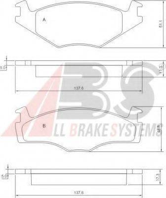 A.B.S. 36853 OE - Brake Pad Set, disc brake car-mod.net