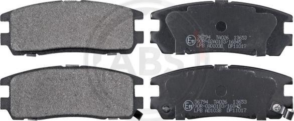 A.B.S. 36794 - Brake Pad Set, disc brake car-mod.net