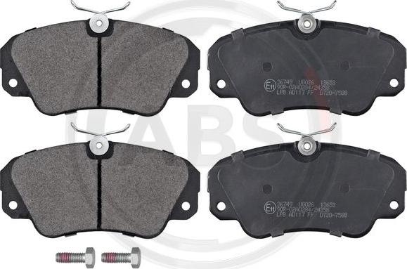 A.B.S. 36749 - Brake Pad Set, disc brake car-mod.net