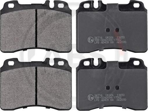A.B.S. 36716 - Brake Pad Set, disc brake car-mod.net