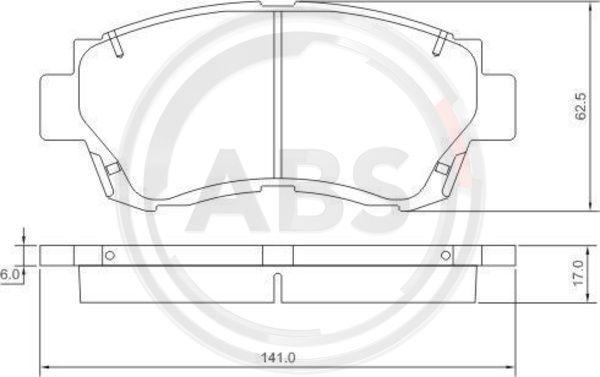A.B.S. 36713 - Brake Pad Set, disc brake car-mod.net