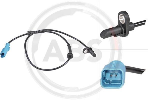 A.B.S. 30942 - ABS sensor, wheel speed car-mod.net