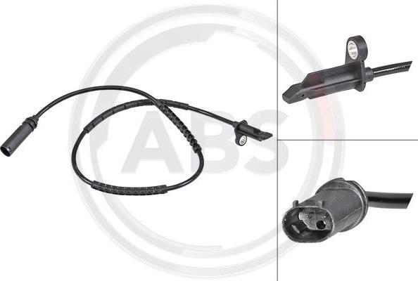 A.B.S. 30174 - ABS sensor, wheel speed car-mod.net