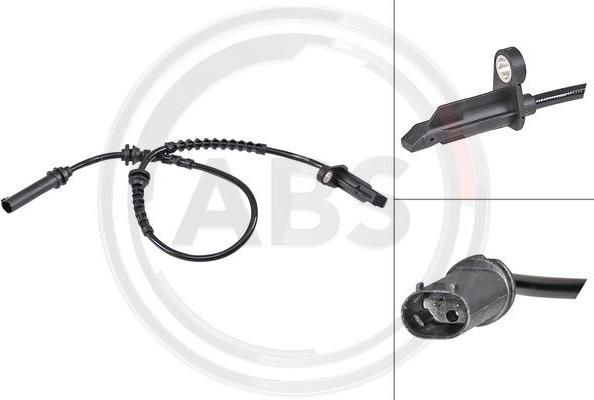 A.B.S. 30171 - ABS sensor, wheel speed car-mod.net