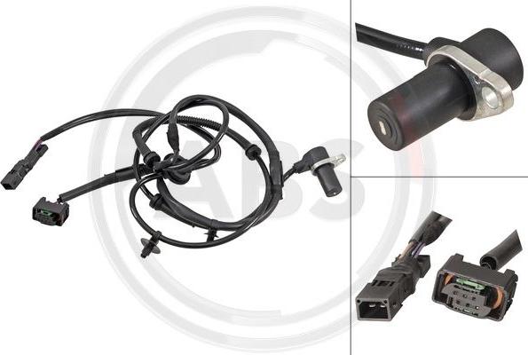 A.B.S. 30721 - ABS sensor, wheel speed car-mod.net