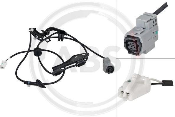 A.B.S. 31599 - ABS sensor, wheel speed car-mod.net