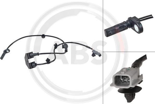 A.B.S. 31580 - ABS sensor, wheel speed car-mod.net