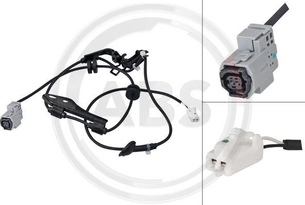 A.B.S. 31574 - ABS sensor, wheel speed car-mod.net