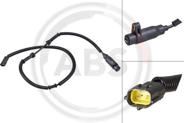 A.B.S. 31619 - ABS sensor, wheel speed car-mod.net