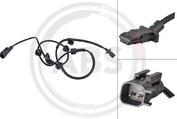 A.B.S. 31631 - ABS sensor, wheel speed car-mod.net