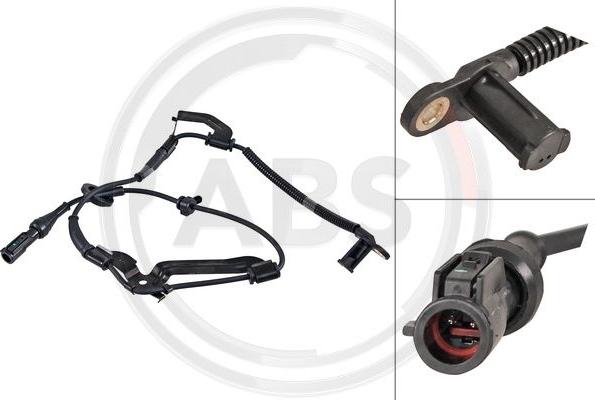 A.B.S. 31628 - ABS sensor, wheel speed car-mod.net