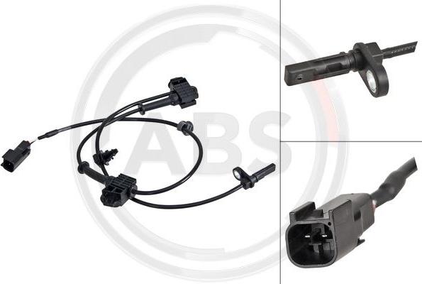 A.B.S. 31627 - ABS sensor, wheel speed car-mod.net