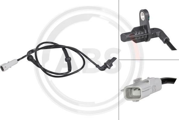 A.B.S. 31869 - ABS sensor, wheel speed car-mod.net