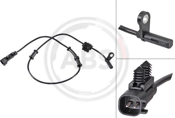 A.B.S. 31821 - ABS sensor, wheel speed car-mod.net