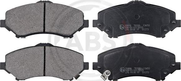 A.B.S. 38418 - Brake Pad Set, disc brake car-mod.net