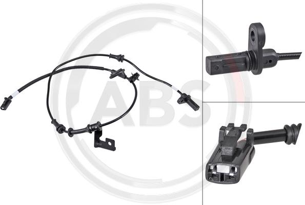 A.B.S. 32190 - ABS sensor, wheel speed car-mod.net