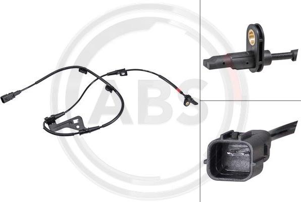 A.B.S. 32298 - ABS sensor, wheel speed car-mod.net