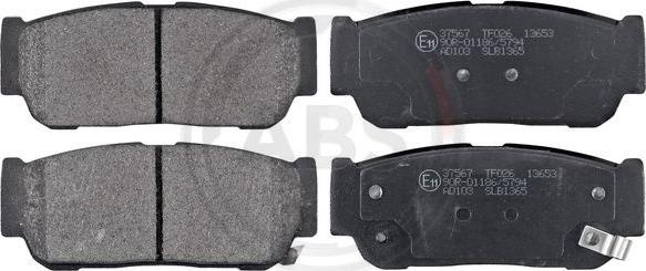 A.B.S. 37567 - Brake Pad Set, disc brake car-mod.net