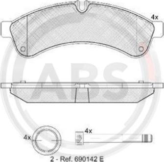 A.B.S. 37638 - Brake Pad Set, disc brake car-mod.net