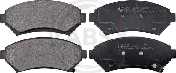 A.B.S. 37015 - Brake Pad Set, disc brake car-mod.net