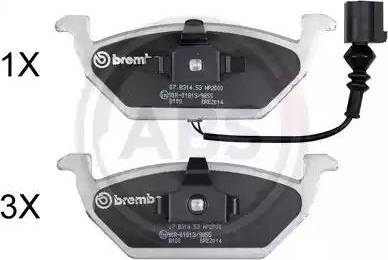 A.B.S. 37155S - Brake Pad Set, disc brake car-mod.net