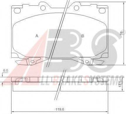 A.B.S. 37231 OE - Brake Pad Set, disc brake car-mod.net